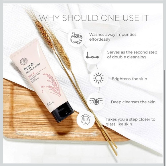 The Face Shop Rice Water Bright Foaming Cleanser - Picture 7 of 9